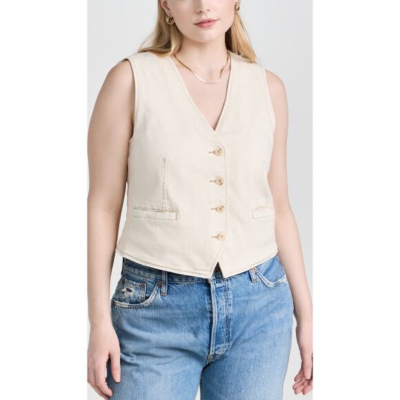 NWT PISTOLA WOMEN'S DENIM VEST ECRU SIZE XXL $138 - Picture 4 of 8